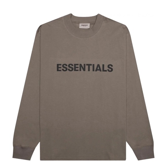 Fear of God Other - Fear of God Essentials Long-Sleeve Tee 'Taupe’ Size Large